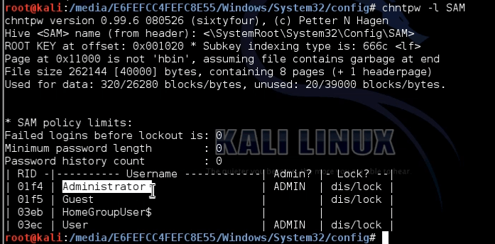 reset Windows password without disk