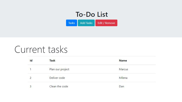 todo list app